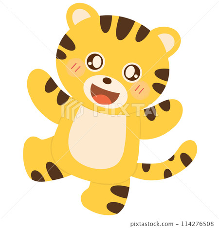 cute cartoon tiger  114276508