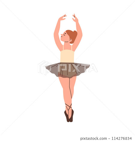 Young ballerina in tutu vector illustration Young ballerina in tutu vector illustration 114276834