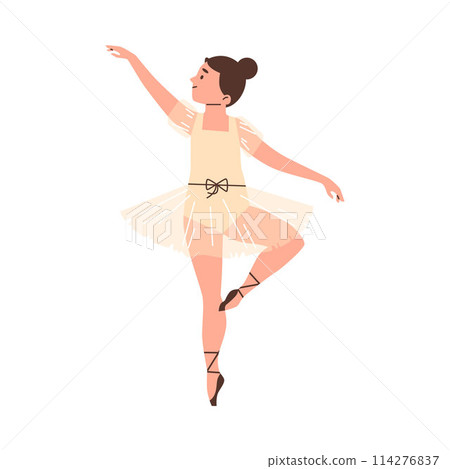 Child ballerina in dance pose vector illustration Child ballerina in dance pose vector illustration 114276837