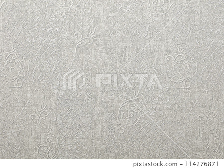 Background of gray wallpaper or plastered wall with a swirl pattern. Background of gray wallpaper or plastered wall with a swirl pattern. 114276871