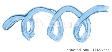 Light blue paintbrush isolated on white background. Watercolor 114277333