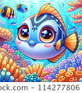 Cute saltwater fish 114277806