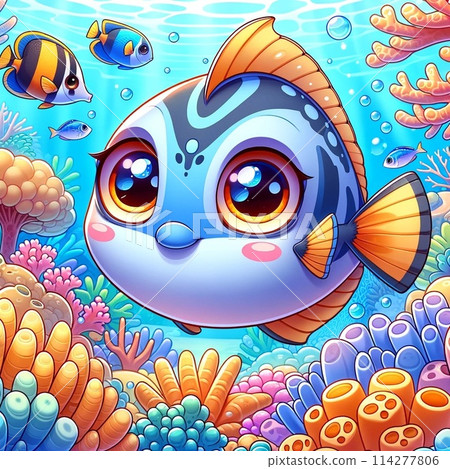 Cute saltwater fish Cute saltwater fish 114277806