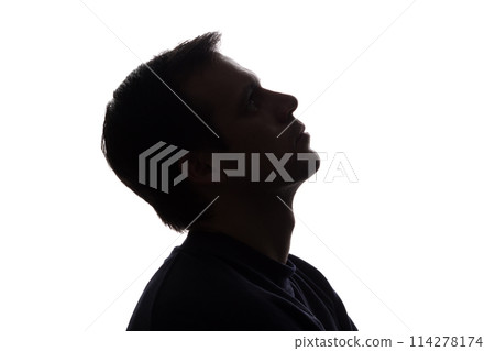 Portrait of a young man, side view 114278174