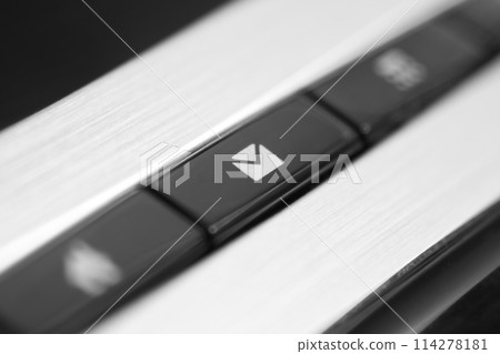 Black computer keyboard close up Black computer keyboard close up 114278181