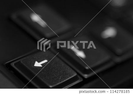 Black computer keyboard close up Black computer keyboard close up 114278185