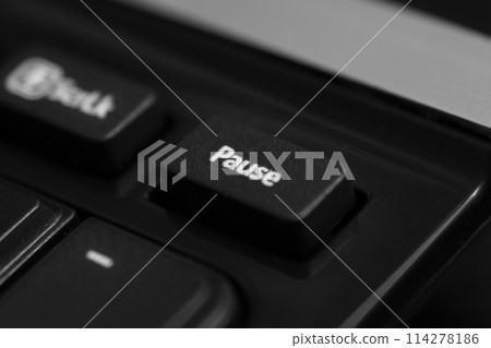 Black computer keyboard close up 114278186