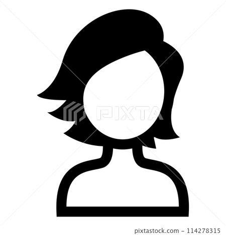 Woman hairstyle icon vector illustration graphic design Woman hairstyle icon vector illustration graphic design 114278315
