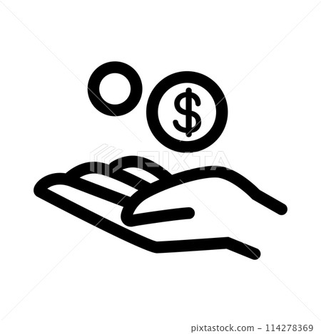 bonus, profit, benefit, earning, income icon in thin line style. Vector illustration graphic design bonus, profit, benefit, earning, income icon in thin line style. Vector illustration graphic design 114278369