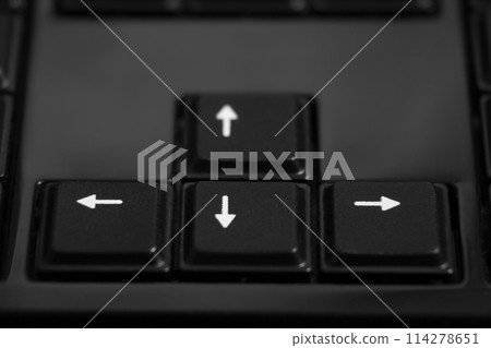 Black computer keyboard close up 114278651