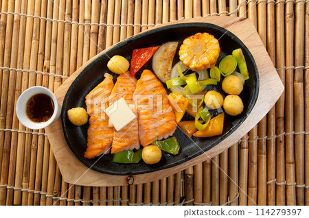 Salmon Steak with Vegetable Salmon Steak with Vegetable 114279397