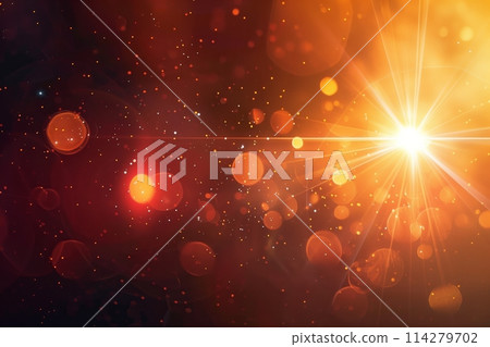 Sun flare on the black background 114279702