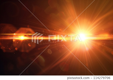 Sun flare on the black background 114279706
