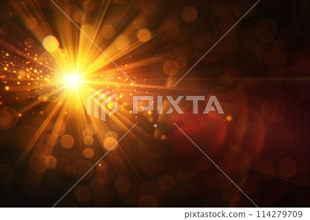 Sun flare on the black background 114279709