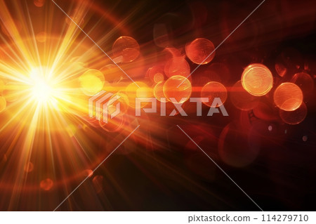 Sun flare on the black background 114279710
