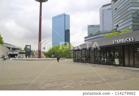 大阪府大阪市中央區大阪城大廳前的噴泉廣場/大阪城3 114279902