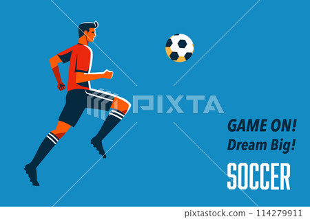 Vector Soccer Poster 114279911