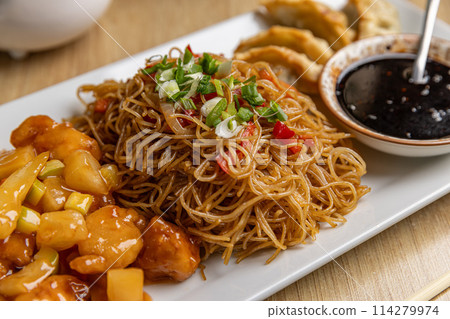 Delicious asian cuisine platter Delicious asian cuisine platter 114279974