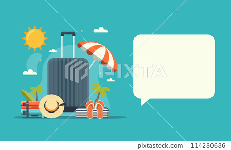 Summer holiday vacation. flat design isolated Vector illustration Summer holiday vacation. flat design isolated Vector illustration 114280686