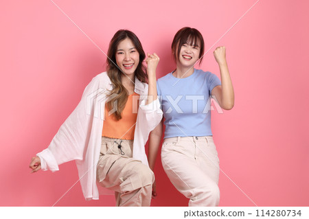 Happy with friends 114280734