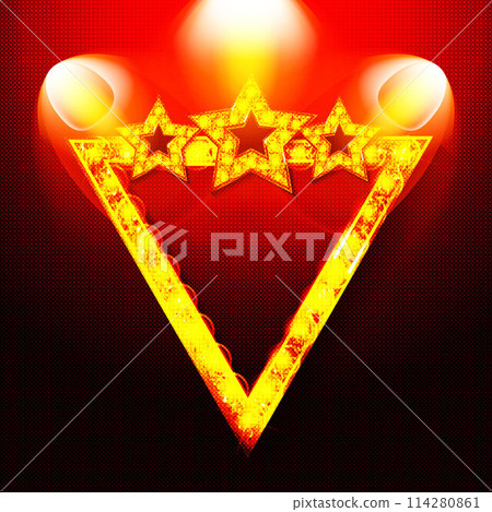 Theater frame illuminated by spotlight. Theater frame illuminated by spotlight. 114280861