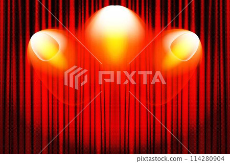 Curtain or drapes red background. Curtain or drapes red background. 114280904