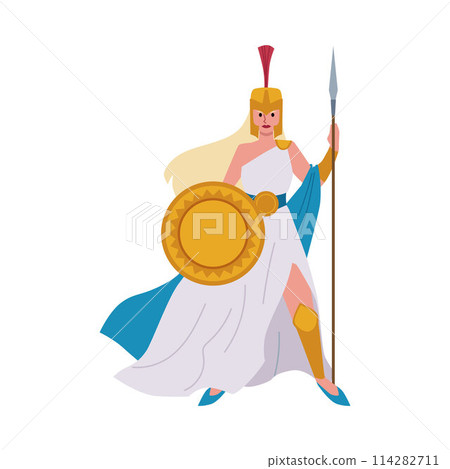 Noble female warrior with armor vector illustration Noble female warrior with armor vector illustration 114282711