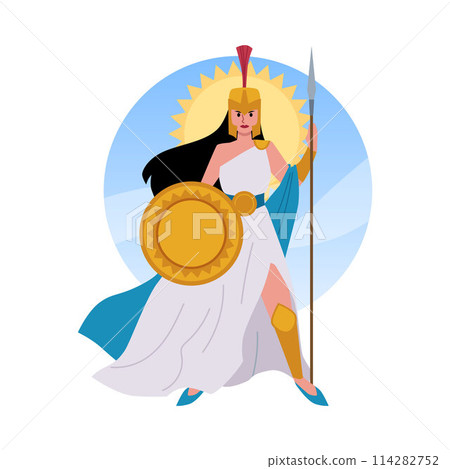 Mythological Greek character for icon or sticker design. Mythological Greek character for icon or sticker design. 114282752