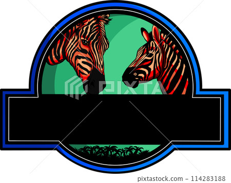 Vector colored zebra standing isolated on white background digital illustration Vector colored zebra standing isolated on white background digital illustration 114283188