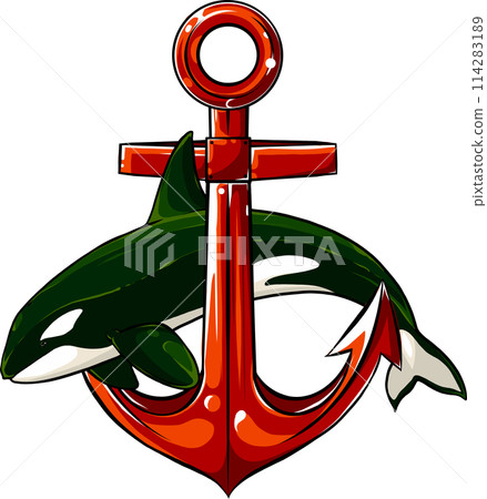 Vector Cartoon Orcinus Orca. Killer Whale Illustration design Vector Cartoon Orcinus Orca. Killer Whale Illustration design 114283189