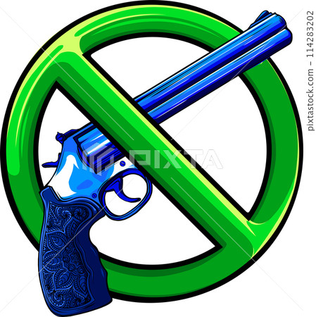 Revolver Pistol. Vintage Colt Revolver vector illustration 114283202
