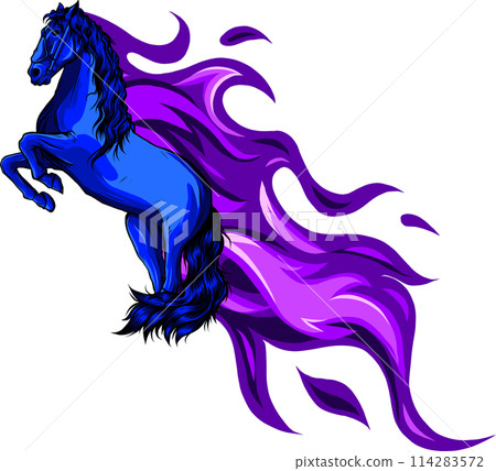 Vector illustratio of horse on white background. digital hand draw design Vector illustratio of horse on white background. digital hand draw design 114283572