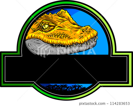 Vector illustration Cartoon Floating Crocodile Head logo Vector illustration Cartoon Floating Crocodile Head logo 114283653
