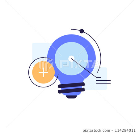 Innovator idea concept digital tech light bulb,flat design icon vector illustration 114284011