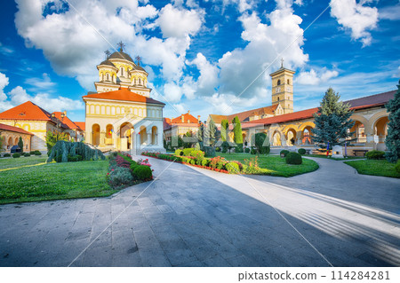 Amazing Coronation Orthodox Cathedral in Alba Carolina Fortress. Amazing Coronation Orthodox Cathedral in Alba Carolina Fortress. 114284281