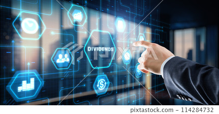 Dividends paid by companies. Cash flow and investment concept Dividends paid by companies. Cash flow and investment concept 114284732