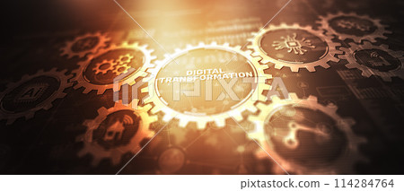 Digital transformation strategy. Business processes internet and cloud computing 114284764