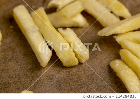frozen potatoes for deep frying frozen potatoes for deep frying 114284833
