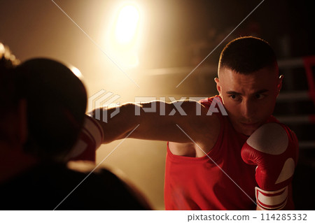 Looking at rival while kicking him Looking at rival while kicking him 114285332