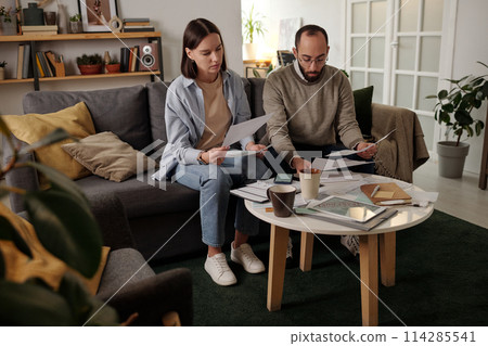 Looking through unpaid financial bills 114285541