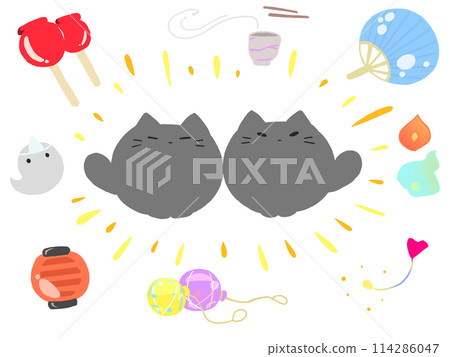 Summer night treat cat Summer night treat cat 114286047