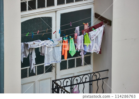 Clothes Hanging Outside Clothes Hanging Outside 114286763