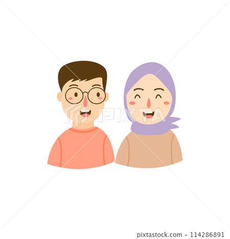 laughter day greeting couple illustration 114286891