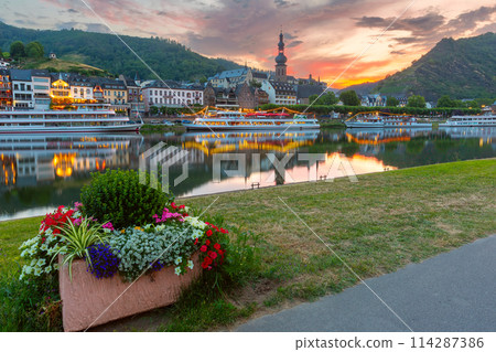 Cochem at sunset, Germany Cochem at sunset, Germany 114287386