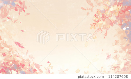 Fantastic pink rose flower frame background illustration 114287608
