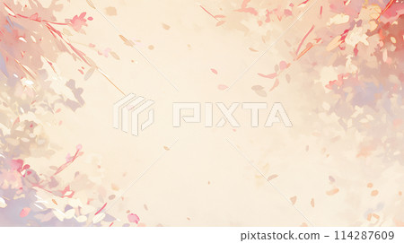 Fantastic pink rose flower frame background illustration 114287609