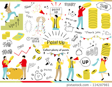Point activity illustration material collection 114287981