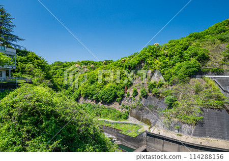 View from Amagase Dam, Uji City, Kyoto Prefecture View from Amagase Dam, Uji City, Kyoto Prefecture 114288156