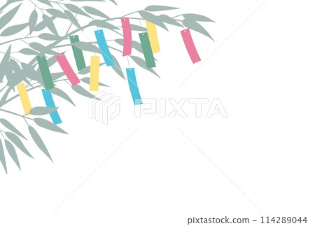 Simple illustration of Tanabata bamboo decoration 114289044