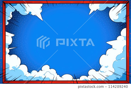 Color abstract cartoon background or children playground banner design element. overlay colorful spotty pattern of geometric shape, line and dot in trendy Color abstract cartoon background or children playground banner design element. overlay colorful spotty pattern of geometric shape, line and dot in trendy 114289240